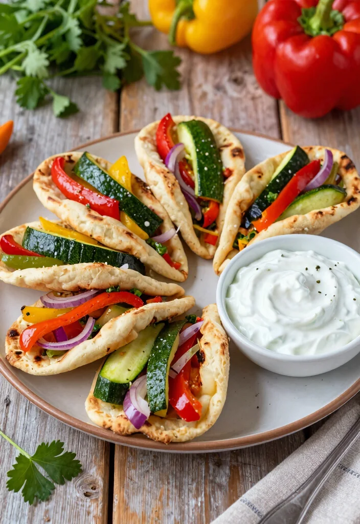 12 Mediterranean Dinner Recipes for Simple Flavorful Meals - 11. Roasted Vegetable Pita Pockets