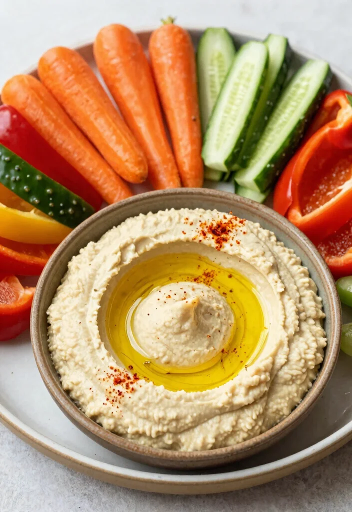 12 Mediterranean Dinner Recipes for Simple Flavorful Meals - 7. Classic Mediterranean Hummus and Veggies