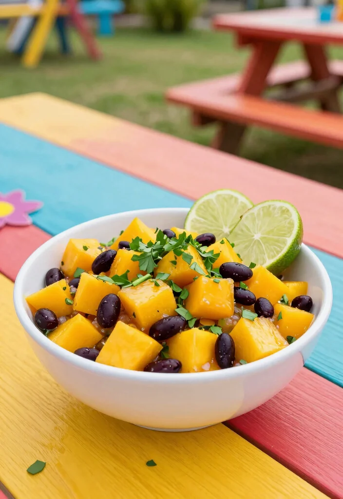 12 Mexican Vegan Recipes for Simple Bold Plant-Based Meals - 10. Mango and Black Bean Salsa