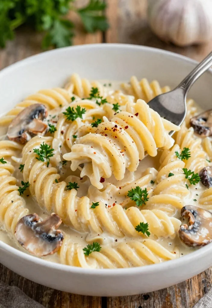 12 Mushroom Dinner Recipes for Easy Savory Weeknight Meals - 1. Creamy Garlic Mushroom Pasta