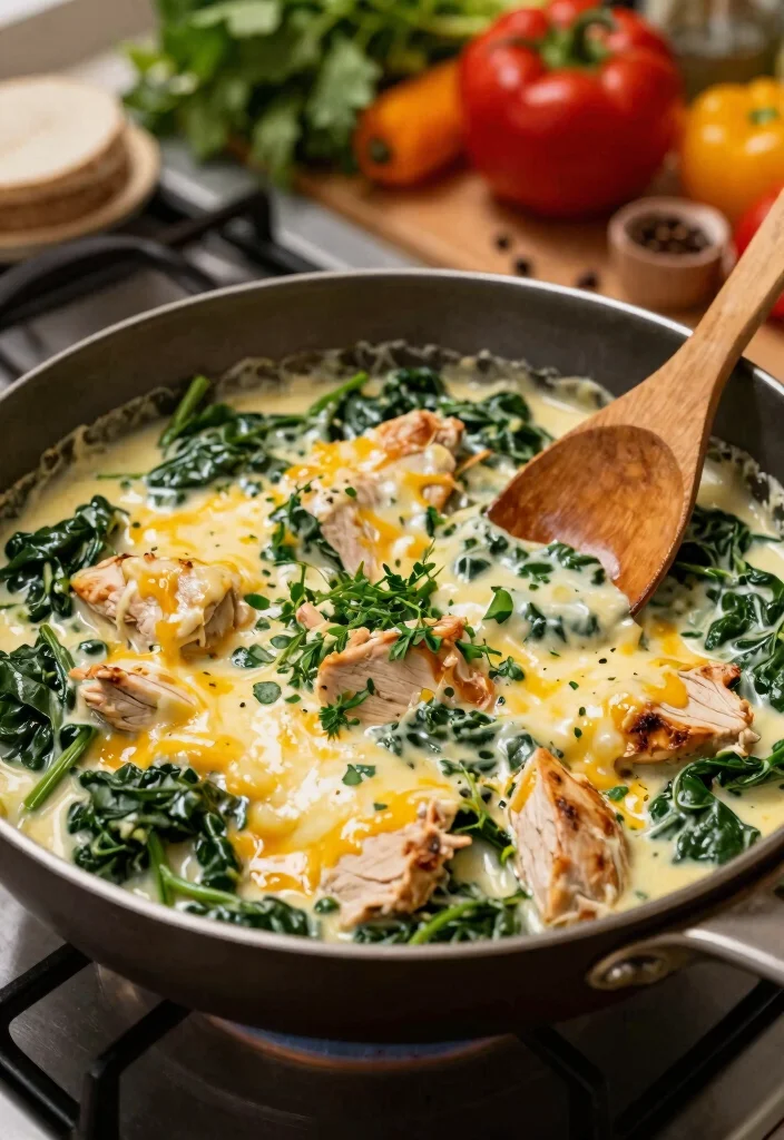 12 Quick Keto Dinner Recipes for Fast Satisfying Meals - 2. Creamy Spinach and Chicken Skillet