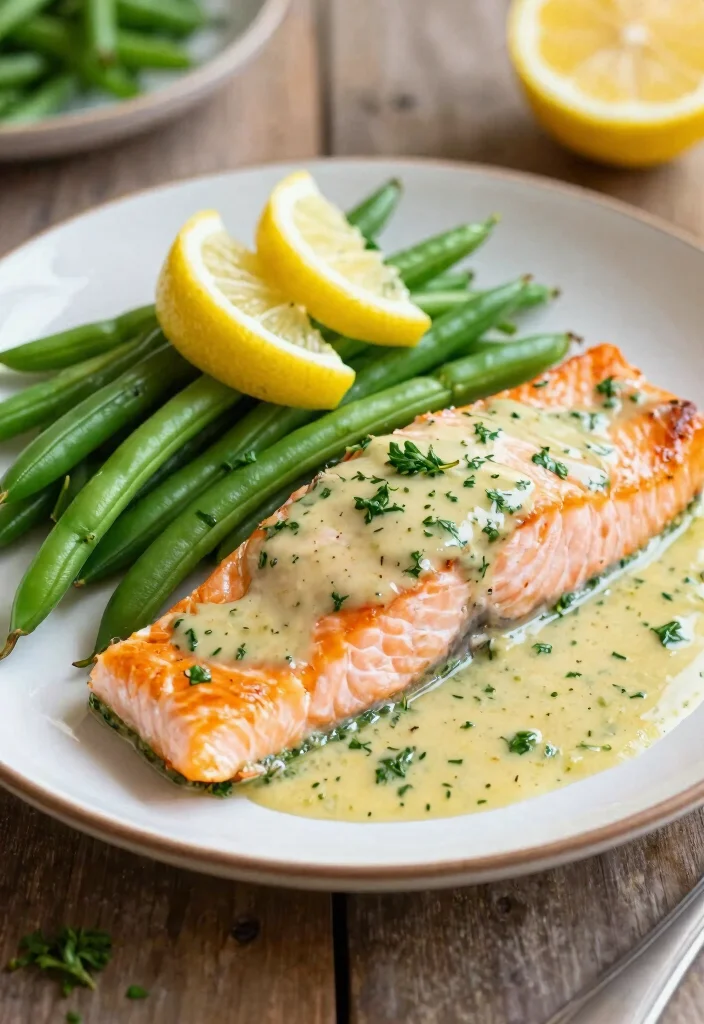 12 Quick Keto Dinner Recipes for Fast Satisfying Meals - 8. Lemon Herb Salmon with Green Beans
