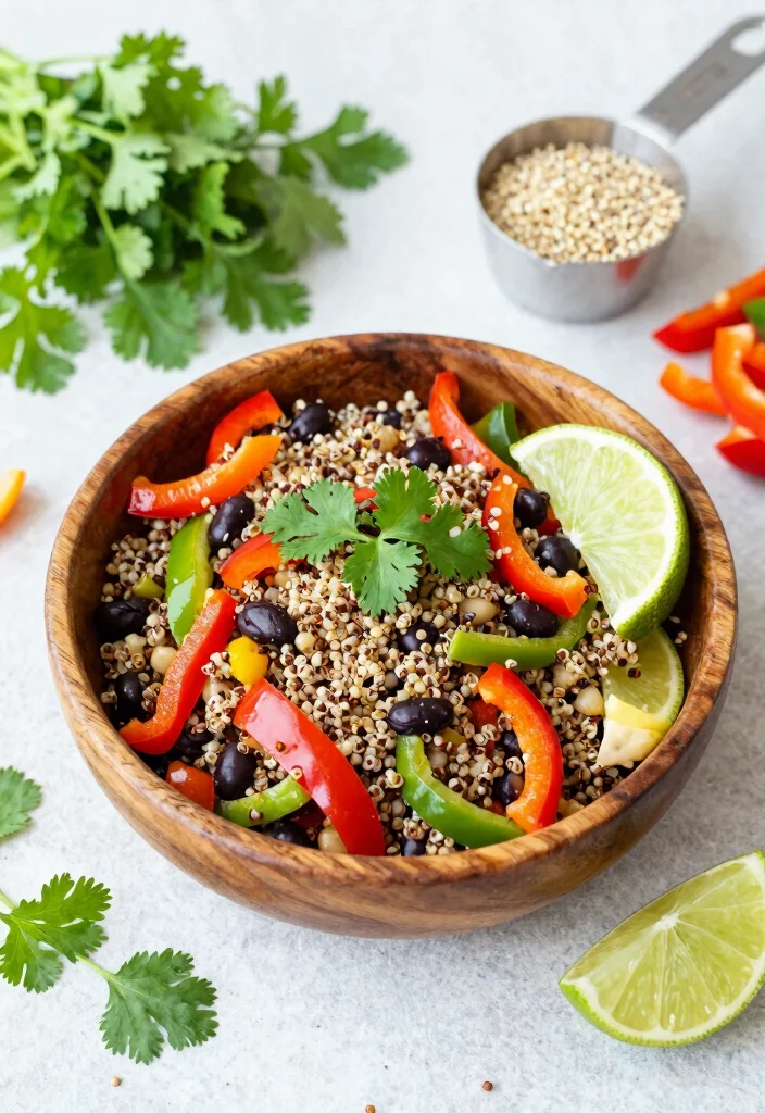 12 Quinoa Vegan Recipes for Easy High-Protein Meals - 1. Quinoa and Black Bean Salad