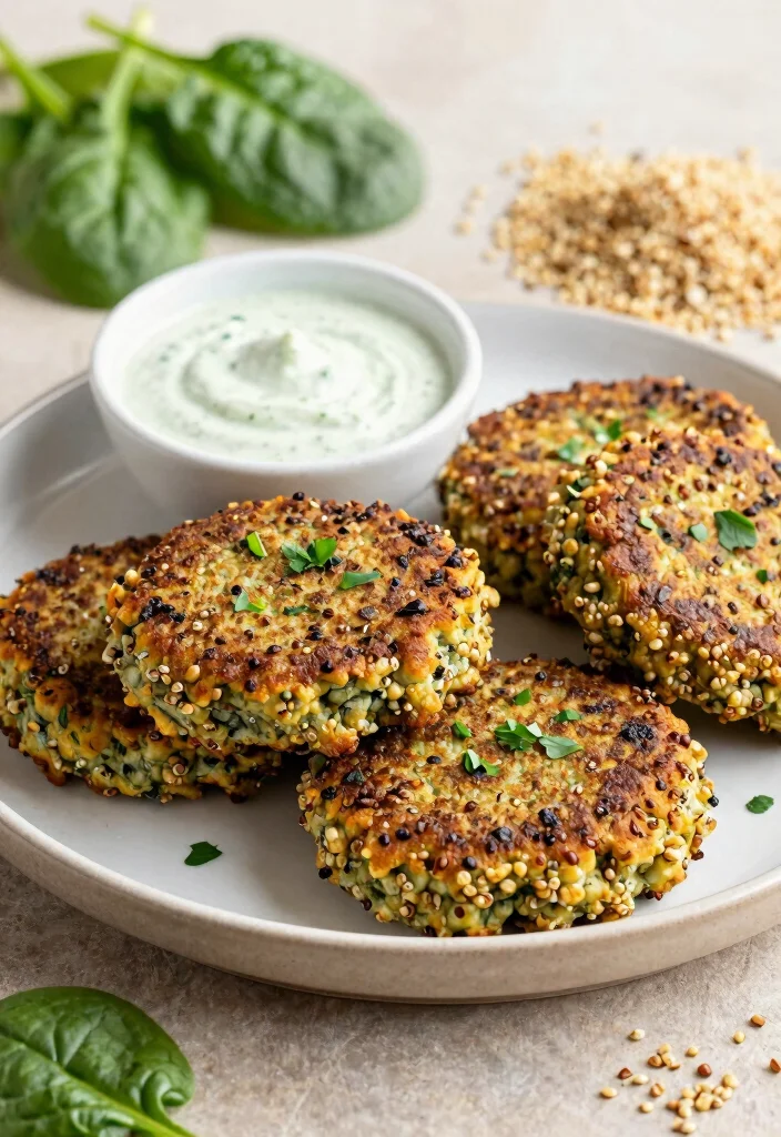 12 Quinoa Vegan Recipes for Easy High-Protein Meals - 10. Quinoa and Spinach Patties