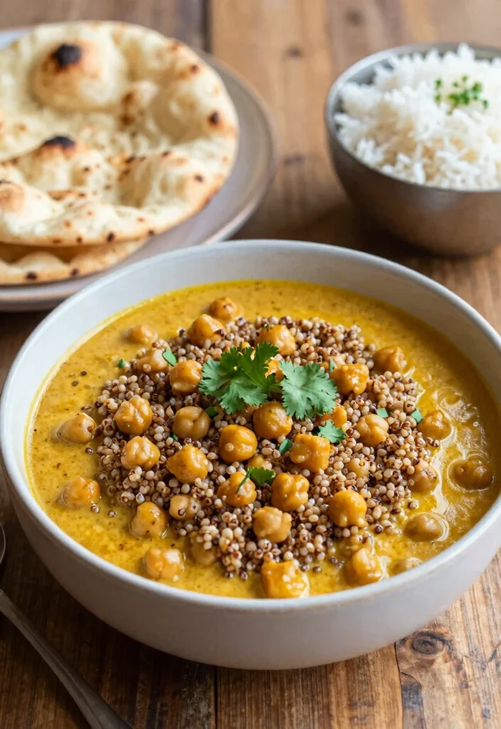 12 Quinoa Vegan Recipes for Easy High-Protein Meals - 8. Quinoa and Chickpea Curry