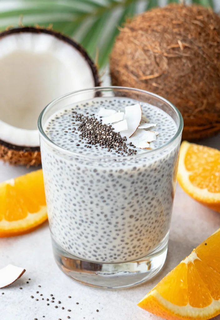 12 Vegan Breakfast Recipes for Easy Energizing Mornings - 8. Coconut Chia Pudding Smoothie