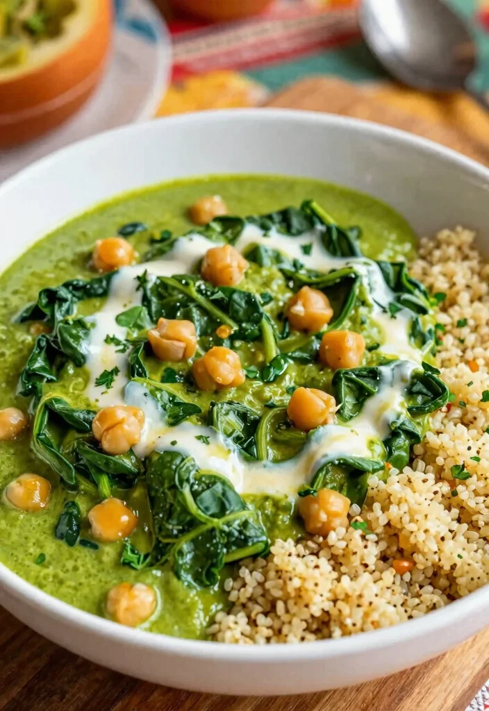 12 Vegan Curry Recipes for Easy Comforting Flavor Bowls - 10. Chickpea and Spinach Coconut Curry