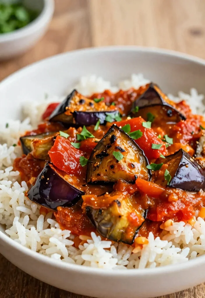 12 Vegan Curry Recipes for Easy Comforting Flavor Bowls - 12. Eggplant and Tomato Curry