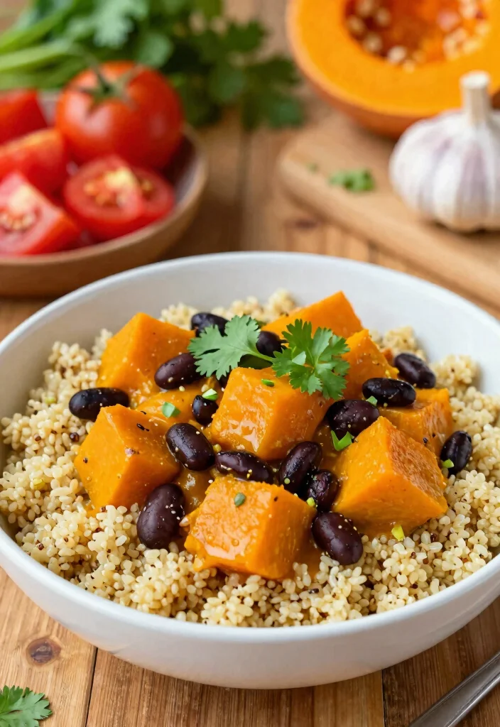 12 Vegan Curry Recipes for Easy Comforting Flavor Bowls - 4. Butternut Squash and Black Bean Curry
