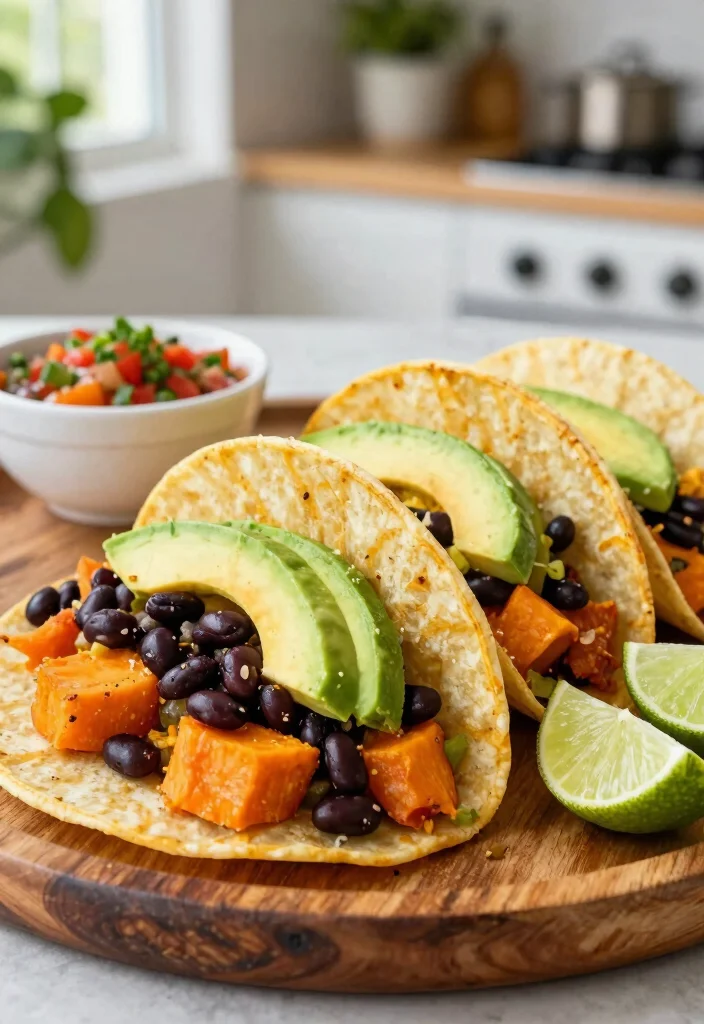 12 Vegan Soul Food Recipes for Comforting Flavorful Meals - 4. Sweet Potato and Black Bean Tacos