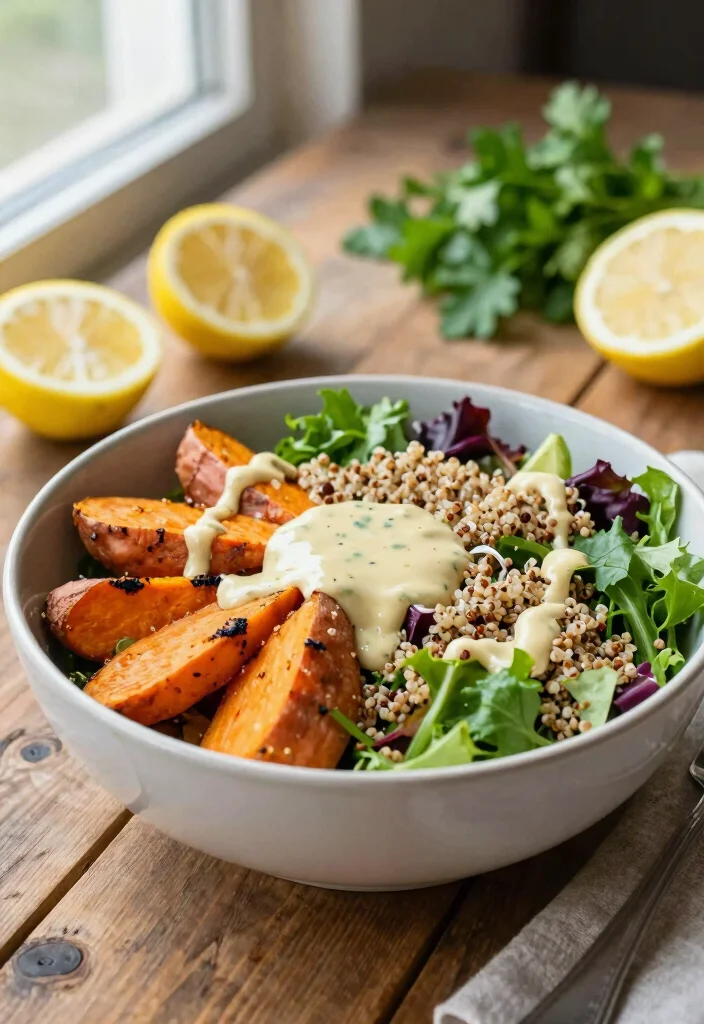 12 Vegan Sweet Potato Recipes for Easy Cozy Weeknight Sides - 4. Sweet Potato Quinoa Salad