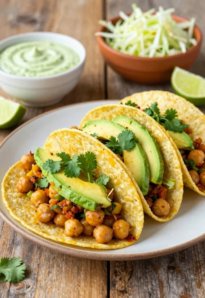 12 Vegan Taco Recipes for Fresh Flavor-Packed Plant Meals - 1. Spicy Chickpea Tacos