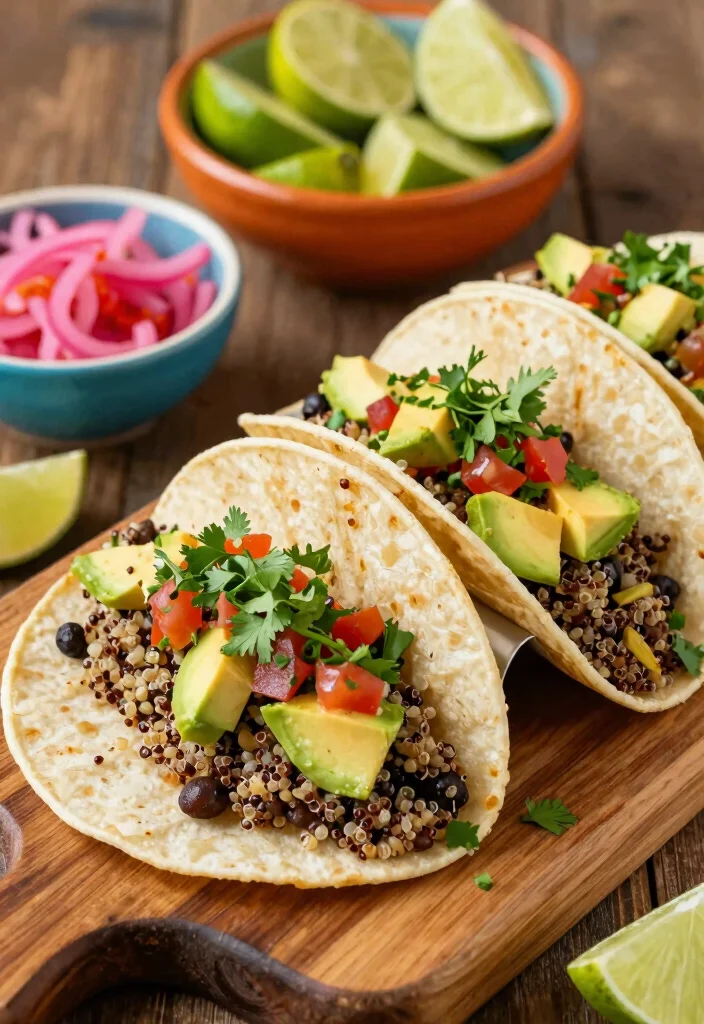 12 Vegan Taco Recipes for Fresh Flavor-Packed Plant Meals - 2. Quinoa and Black Bean Tacos