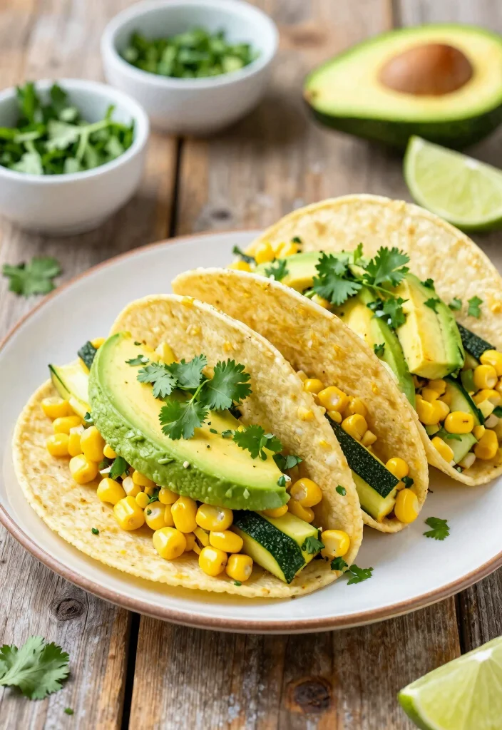 12 Vegan Taco Recipes for Fresh Flavor-Packed Plant Meals - 8. Zucchini and Corn Tacos