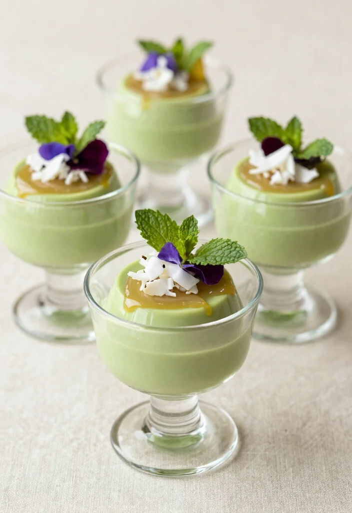 12 Fancy Dessert Recipes for Elegant Impressive Homemade Sweets - 3. Matcha Panna Cotta