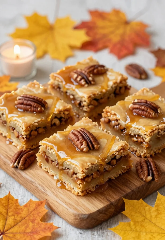 14 Autumn Dessert Recipes with Cozy Seasonal Sweet Ideas - 3. Maple Pecan Pie Bars