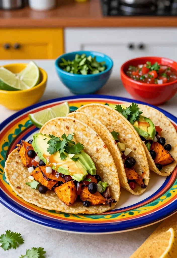 14 Easy Healthy Food Recipes for Quick Balanced Eating - 9. Sweet Potato and Black Bean Tacos