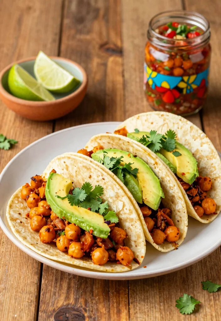 14 Healthy Vegetable Dinner Recipes for Fresh Easy Weeknight Meals - 3. Spicy Chickpea and Sweet Potato Tacos