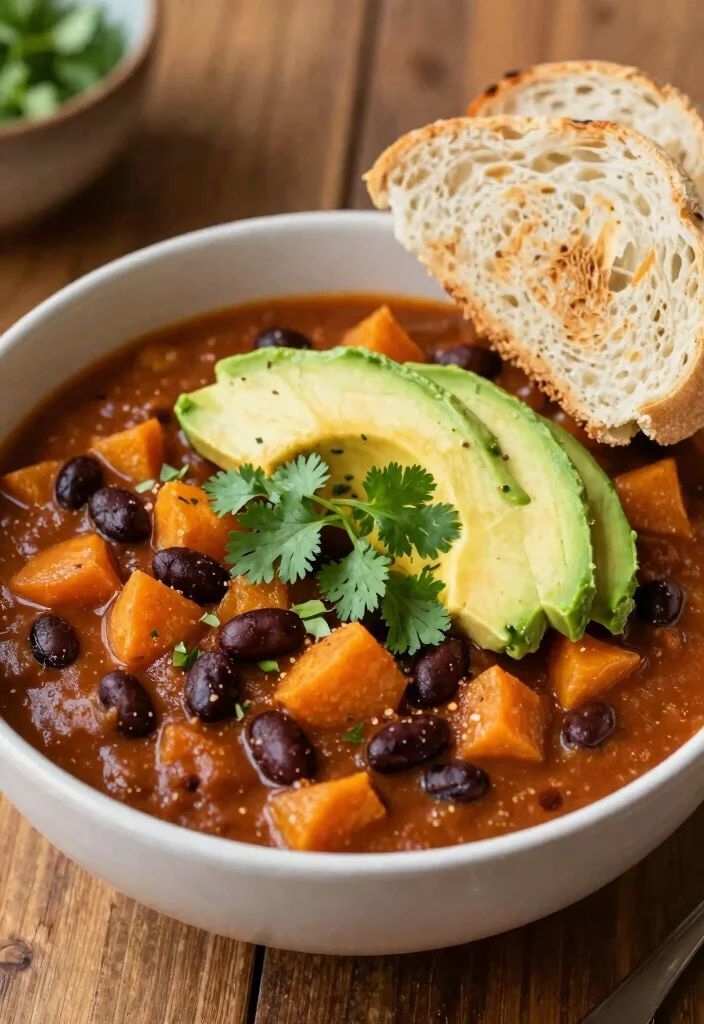 14 Healthy Vegetable Dinner Recipes for Fresh Easy Weeknight Meals - 9. Sweet Potato and Black Bean Chili