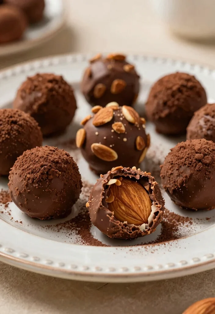 12 Fancy Dessert Recipes for Elegant Impressive Homemade Sweets - 10. Chocolate Almond Truffles